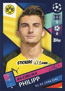 Sticker Maximilian Philipp - UEFA Champions League 2018-2019 n. 154 - Topps