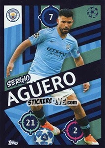 Figurina Sergio Agüero - UEFA Champions League 2018-2019 - Topps