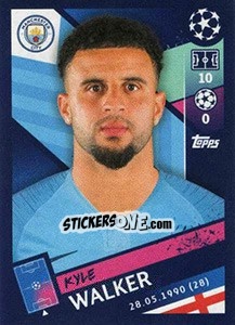 Sticker Kyle Walker - UEFA Champions League 2018-2019 n. 163 - Topps