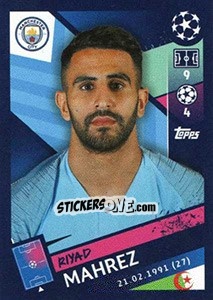 Sticker Riyad Mahrez - UEFA Champions League 2018-2019 n. 166 - Topps