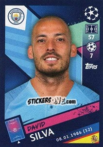 Sticker David Silva - UEFA Champions League 2018-2019 n. 167 - Topps