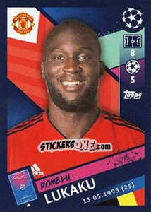 Sticker Romelu Lukaku - UEFA Champions League 2018-2019 n. 192 - Topps