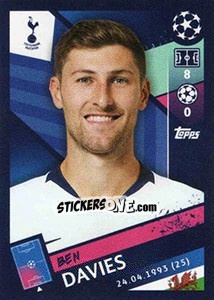 Sticker Ben Davies - UEFA Champions League 2018-2019 n. 197 - Topps