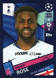 Sticker Danny Rose - UEFA Champions League 2018-2019 n. 202 - Topps