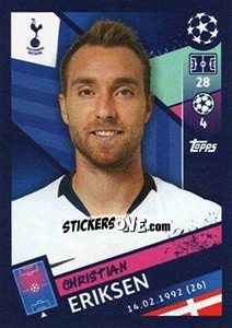 Sticker Christian Eriksen - UEFA Champions League 2018-2019 n. 206 - Topps