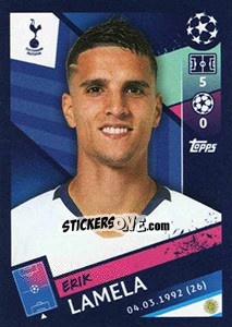 Sticker Erik Lamela - UEFA Champions League 2018-2019 n. 208 - Topps