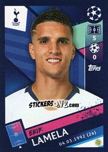 Sticker Erik Lamela - UEFA Champions League 2018-2019 - Topps