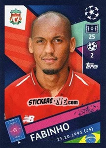 Sticker Fabinho - UEFA Champions League 2018-2019 n. 221 - Topps