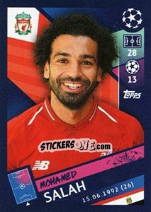 Sticker Mohamed Salah - UEFA Champions League 2018-2019 - Topps