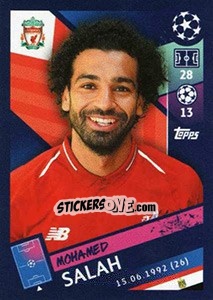 Sticker Mohamed Salah - UEFA Champions League 2018-2019 n. 228 - Topps