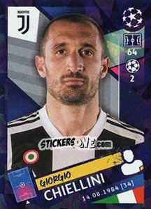 Sticker Giorgio Chiellini - UEFA Champions League 2018-2019 - Topps