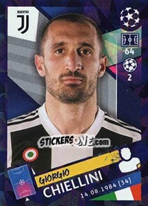 Sticker Giorgio Chiellini - UEFA Champions League 2018-2019 n. 233 - Topps