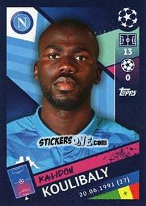 Sticker Kalidou Koulibaly - UEFA Champions League 2018-2019 n. 255 - Topps