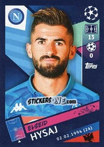 Sticker Elseid Hysaj - UEFA Champions League 2018-2019 n. 256 - Topps
