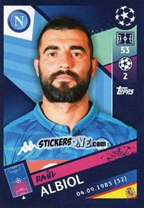 Sticker Raúl Albiol - UEFA Champions League 2018-2019 - Topps