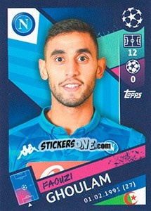 Sticker Faouzi Ghoulam - UEFA Champions League 2018-2019 - Topps