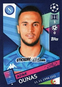 Sticker Adam Ounas - UEFA Champions League 2018-2019 n. 260 - Topps