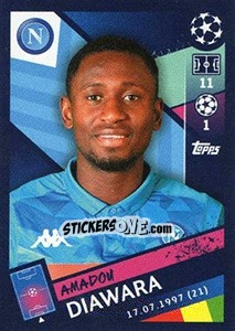 Sticker Amadou Diawara - UEFA Champions League 2018-2019 - Topps