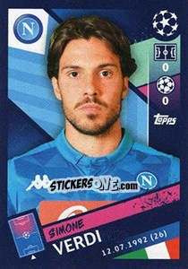 Sticker Simone Verdi - UEFA Champions League 2018-2019 n. 265 - Topps