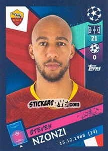 Sticker Steven Nzonzi - UEFA Champions League 2018-2019 n. 279 - Topps