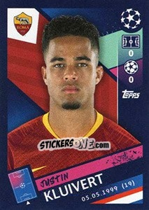 Sticker Justin Kluivert - UEFA Champions League 2018-2019 n. 282 - Topps