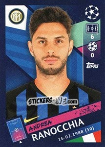 Sticker Andrea Ranocchia - UEFA Champions League 2018-2019 n. 298 - Topps