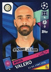 Sticker Borja Valero - UEFA Champions League 2018-2019 - Topps