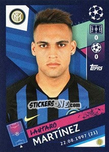 Sticker Lautaro Martínez - UEFA Champions League 2018-2019 n. 306 - Topps