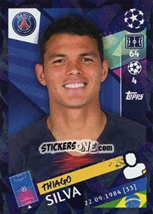 Sticker Thiago Silva - UEFA Champions League 2018-2019 n. 309 - Topps