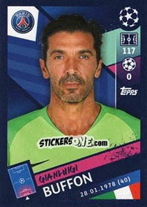Sticker Gianluigi Buffon - UEFA Champions League 2018-2019 n. 311 - Topps
