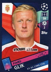Sticker Kamil Glik - UEFA Champions League 2018-2019 n. 334 - Topps