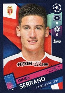 Figurina Julien Serrano - UEFA Champions League 2018-2019 n. 335 - Topps