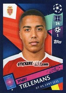 Sticker Youri Tielemans - UEFA Champions League 2018-2019 - Topps
