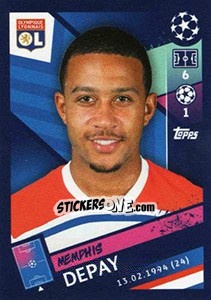 Sticker Memphis Depay - UEFA Champions League 2018-2019 n. 362 - Topps