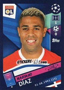 Sticker Mariano Diaz - UEFA Champions League 2018-2019 n. 363 - Topps