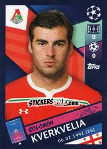 Cromo Solomon Kverkvelia - UEFA Champions League 2018-2019 - Topps