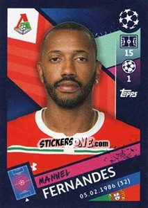 Sticker Manuel Fernandes - UEFA Champions League 2018-2019 n. 379 - Topps