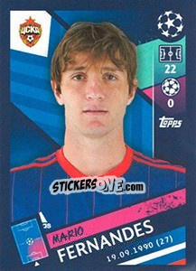 Sticker Mário Fernandes - UEFA Champions League 2018-2019 - Topps