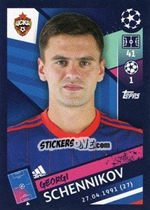 Sticker Georgi Schennikov - UEFA Champions League 2018-2019 n. 390 - Topps