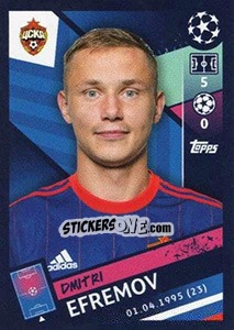 Sticker Dmitri Efremov - UEFA Champions League 2018-2019 n. 398 - Topps