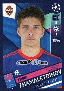 Sticker Timur Zhamaletdinov - UEFA Champions League 2018-2019 n. 400 - Topps