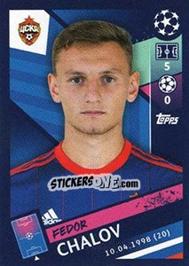 Sticker Fedor Chalov - UEFA Champions League 2018-2019 n. 401 - Topps
