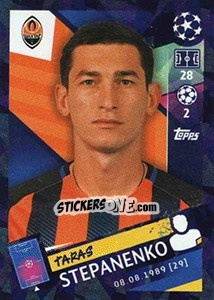 Sticker Taras Stepanenko - UEFA Champions League 2018-2019 n. 423 - Topps
