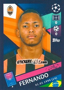 Sticker Fernando - UEFA Champions League 2018-2019 n. 438 - Topps