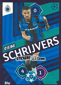 Sticker Siebe Schrijvers - UEFA Champions League 2018-2019 - Topps