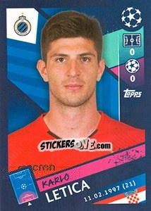 Sticker Karlo Letica - UEFA Champions League 2018-2019 n. 444 - Topps