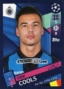 Sticker Dion Cools - UEFA Champions League 2018-2019 n. 445 - Topps