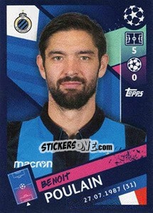 Sticker Benoît Poulain - UEFA Champions League 2018-2019 n. 447 - Topps