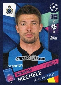 Sticker Brandon Mechele - UEFA Champions League 2018-2019 n. 448 - Topps