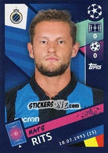 Sticker Mats Rits - UEFA Champions League 2018-2019 n. 451 - Topps